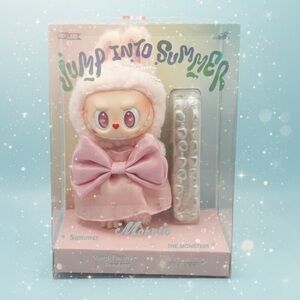 Pop Mart The Monsters Mokoko Jump Into Summer Vinyl Plush Pendant NIB